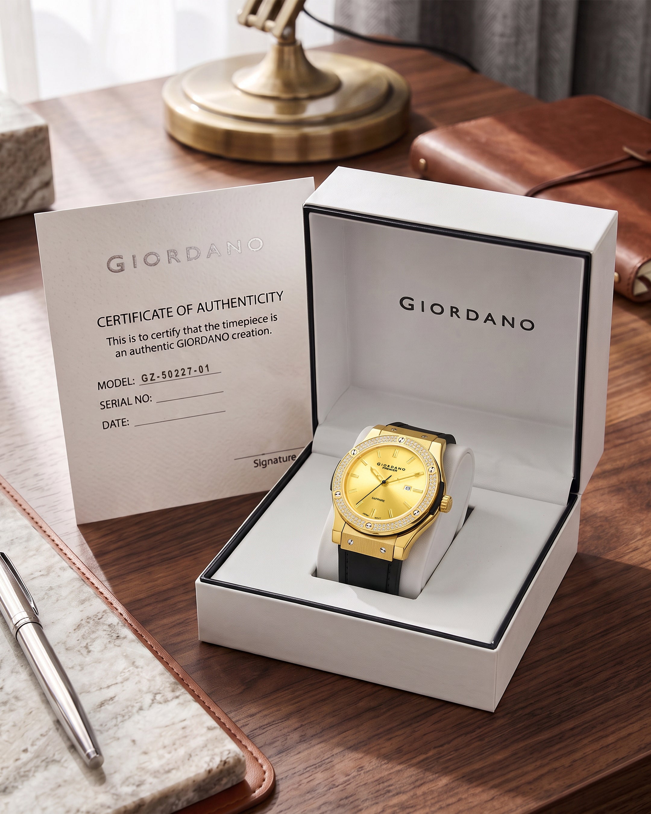 Giordano Premier Aura Collection Analog Quartz Watch for Men - GZ-50227-01
