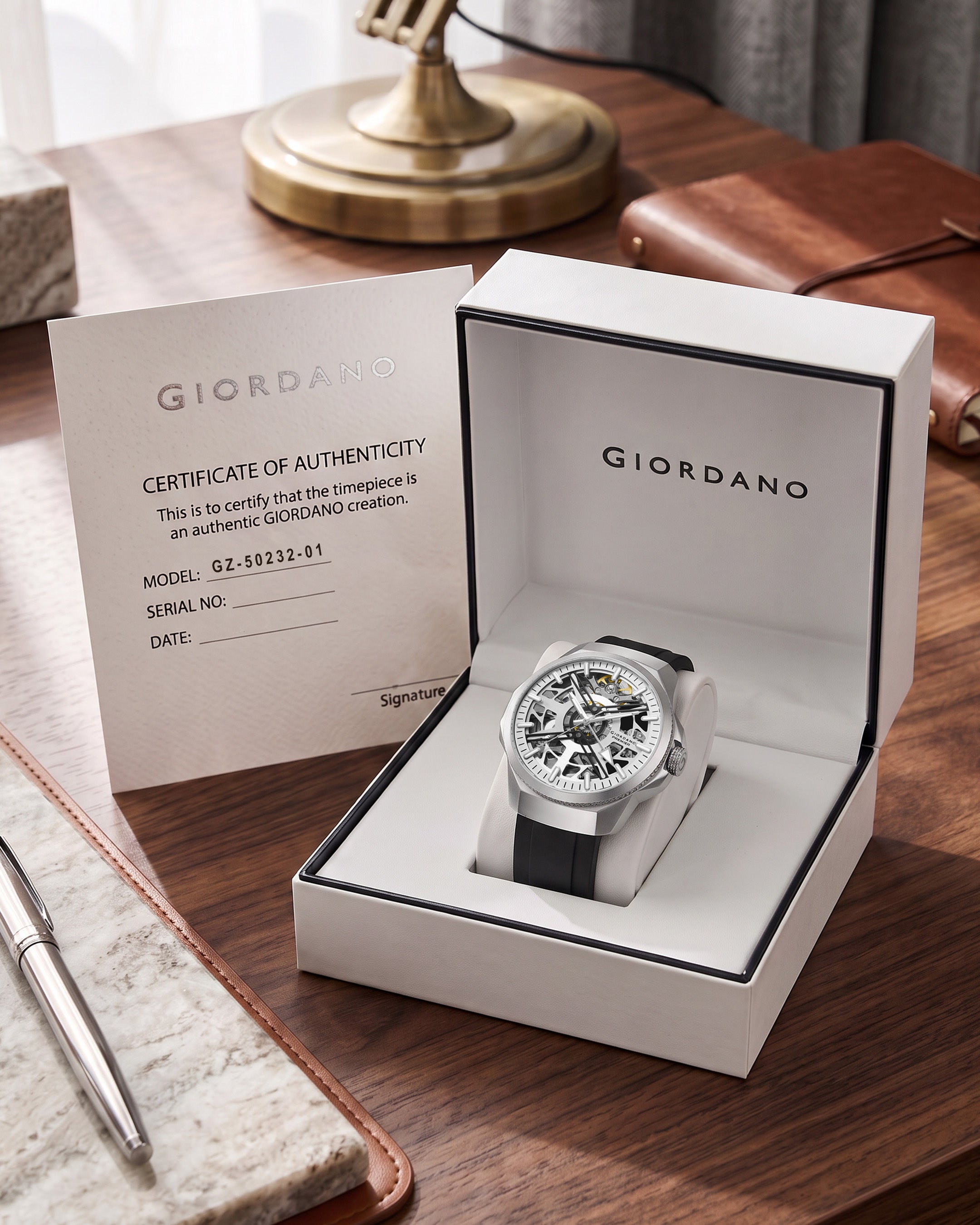 Giordano Premier Xapphire Collection Automatic Mechanical Movement Skeleton-Style for Men - GZ-50232-01