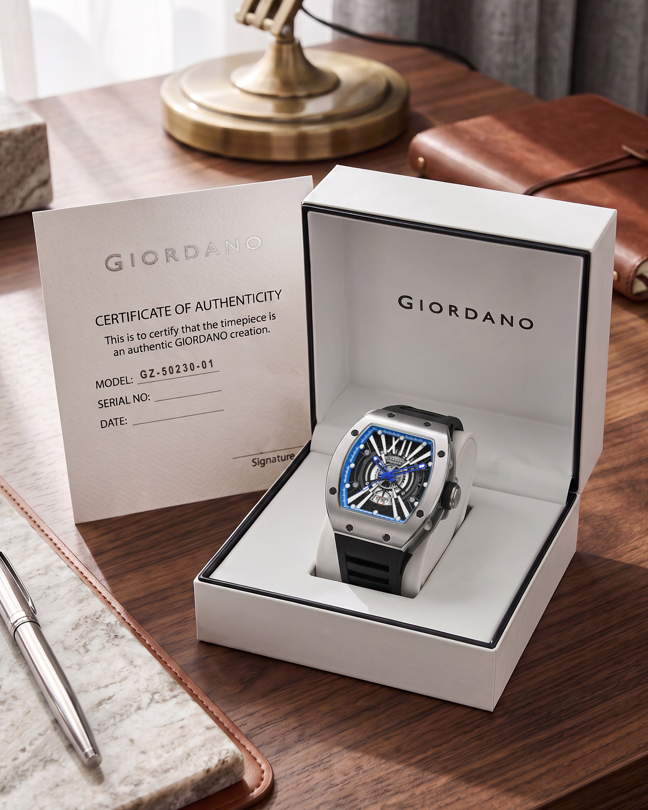 Giordano Premier Romech Collection Analog Skeleton Watch for Men - GZ-50230-01