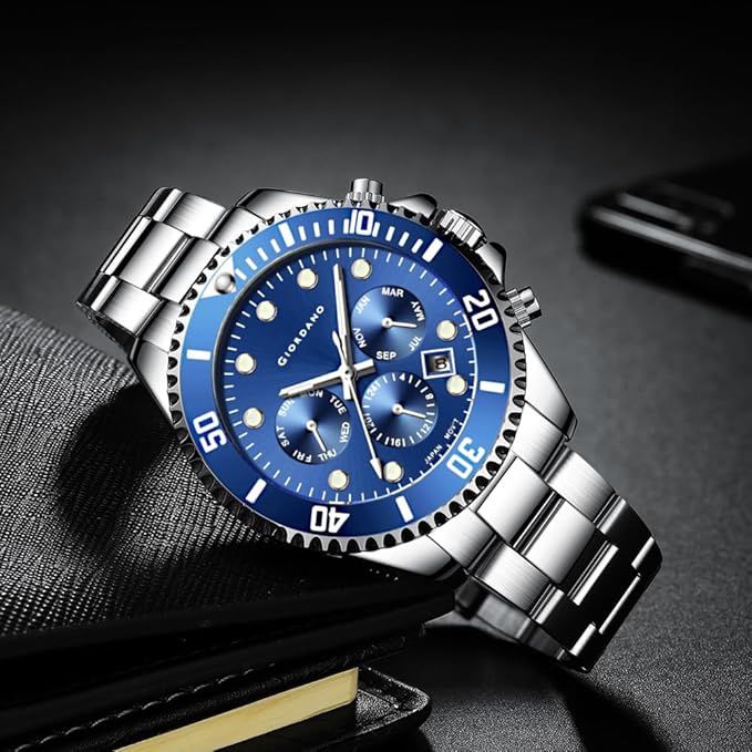Giordano Multi-Function Analog Wrist Watch for Men Water Resistant with Classy Dial and Strap|Compliment Your Look|Ideal Gift for|Men's|Boy | GZ-50085-33