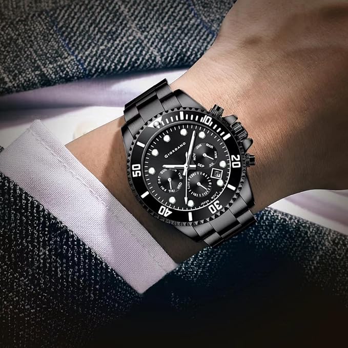 Giordano Multi-Function Analog Wrist Watch with Date for Men Water Resistant with Classy Dial and Strap|Compliment Your Look|Ideal Gift for|Men's|Boy | GZ-50085-55