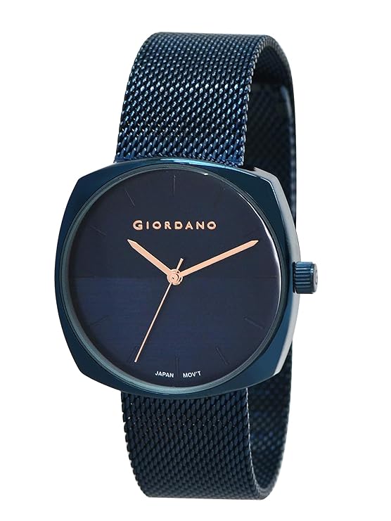 Giordano অ্যানালগ স্টাইলিশ ঘড়ি মহিলাদের জন্য ওয়াটার রেজিস্ট্যান্ট ফ্যাশন ঘড়ি গোল আকারের সাথে 3-হ্যান্ড মেকানিজম রিস্টওয়াচ আপনার লুকের পরিপূরক/মহিলাদের জন্য আদর্শ উপহার - GZ-60076-33