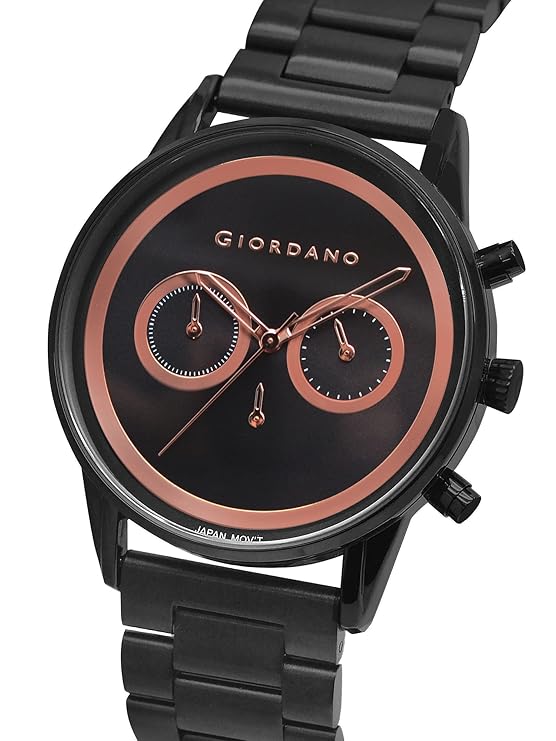Giordano Analog Stylish Watch for Men & Boys Water Resistant Fashion Watch Round Shape with Multi-Functional Wrist Watch to Compliment Your Look/Ideal Gift for Male | GZ-50087-33