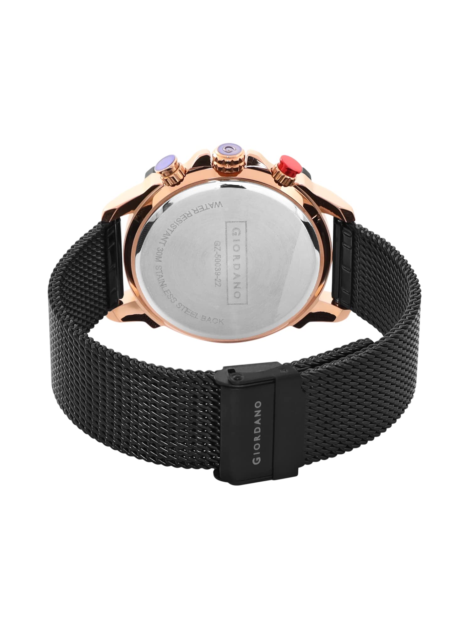 Giordano Analog Watch for Men with Color Variant and Stylish Mesh Strap| Chronograph Multifunctional Mechanism | GZ-50039-22