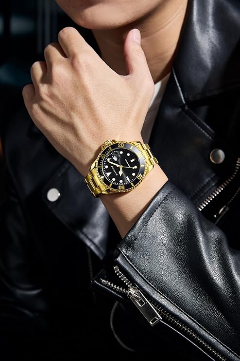 Giordano Premium Analog Watch for Men with Rotating Bezel, Stainless Steel Strap and Date Display | GZ-50006-77