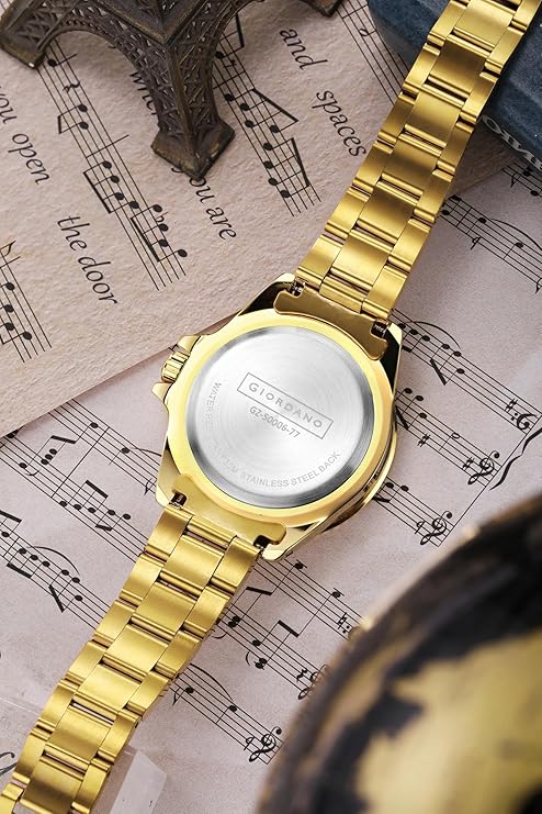 Giordano Premium Analog Watch for Men with Rotating Bezel, Stainless Steel Strap and Date Display | GZ-50006-77