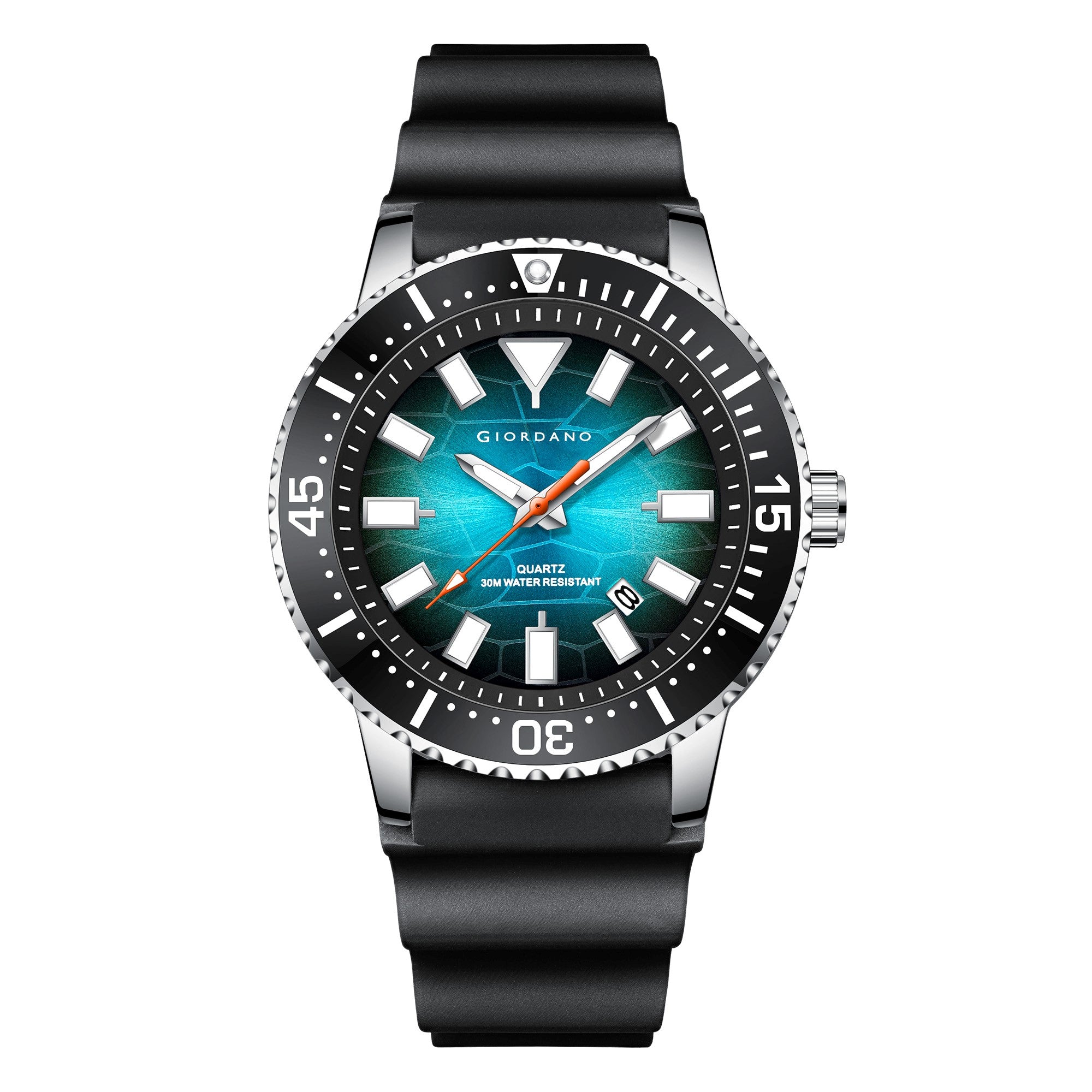 Giordano Analog Wrist Watch for Men Stylish Silicon Strap with Water Resistant 3 Hand Mechanism for Men and Boys to Compliment Your Look/Ideal Gift for Male | GZ-50103-02