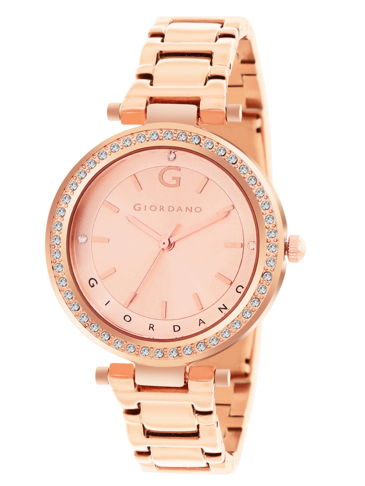 Giordano Beige Analog Wrist Watch for Women Stylish Metal Strap with Water Resistant,Deal Gift for Female - GD-4212-22