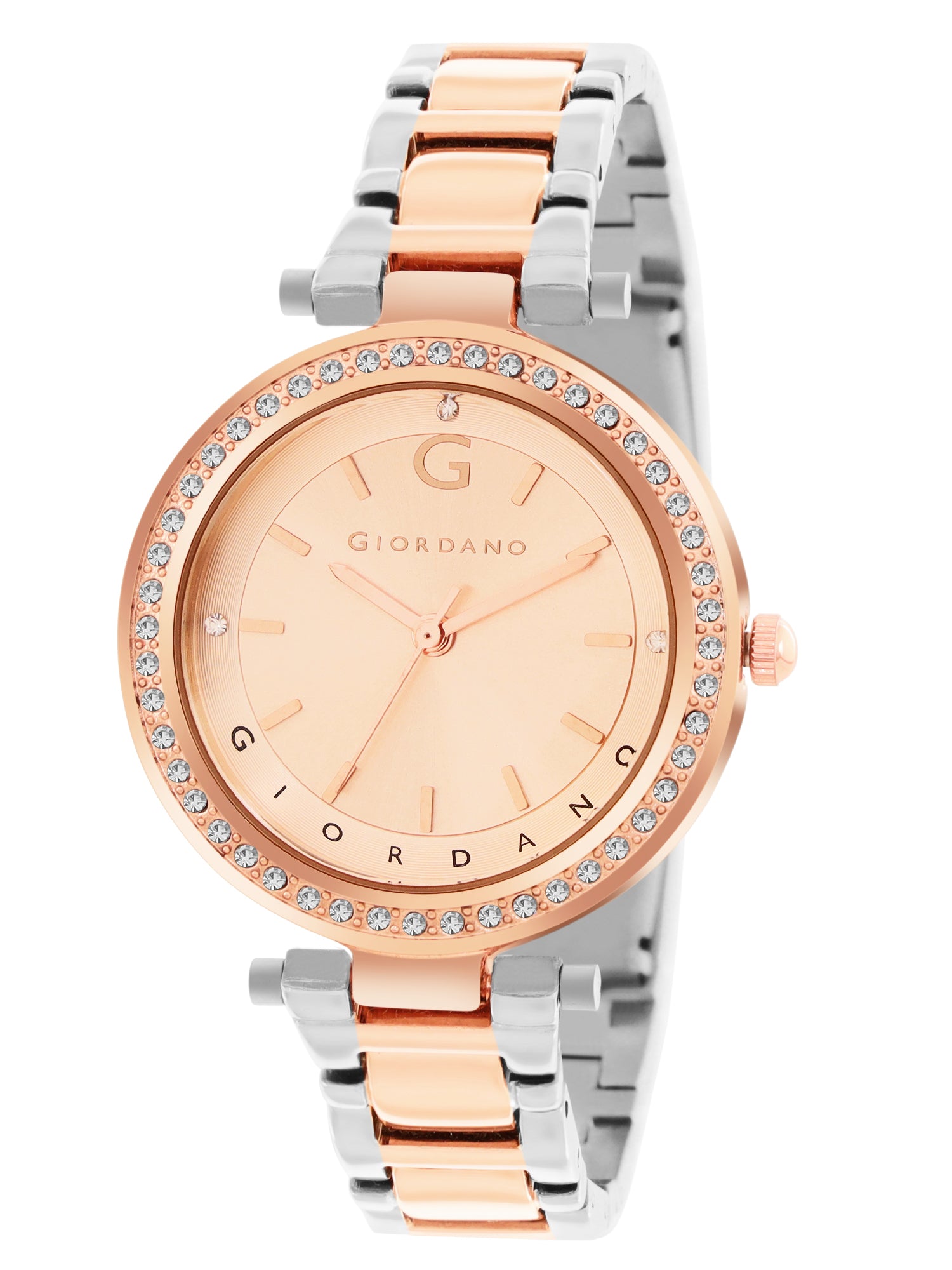 Giordano Beige Analog Wrist Watch for Women Stylish Metal Strap with Water Resistant,Deal Gift for Female - GD-4212-44