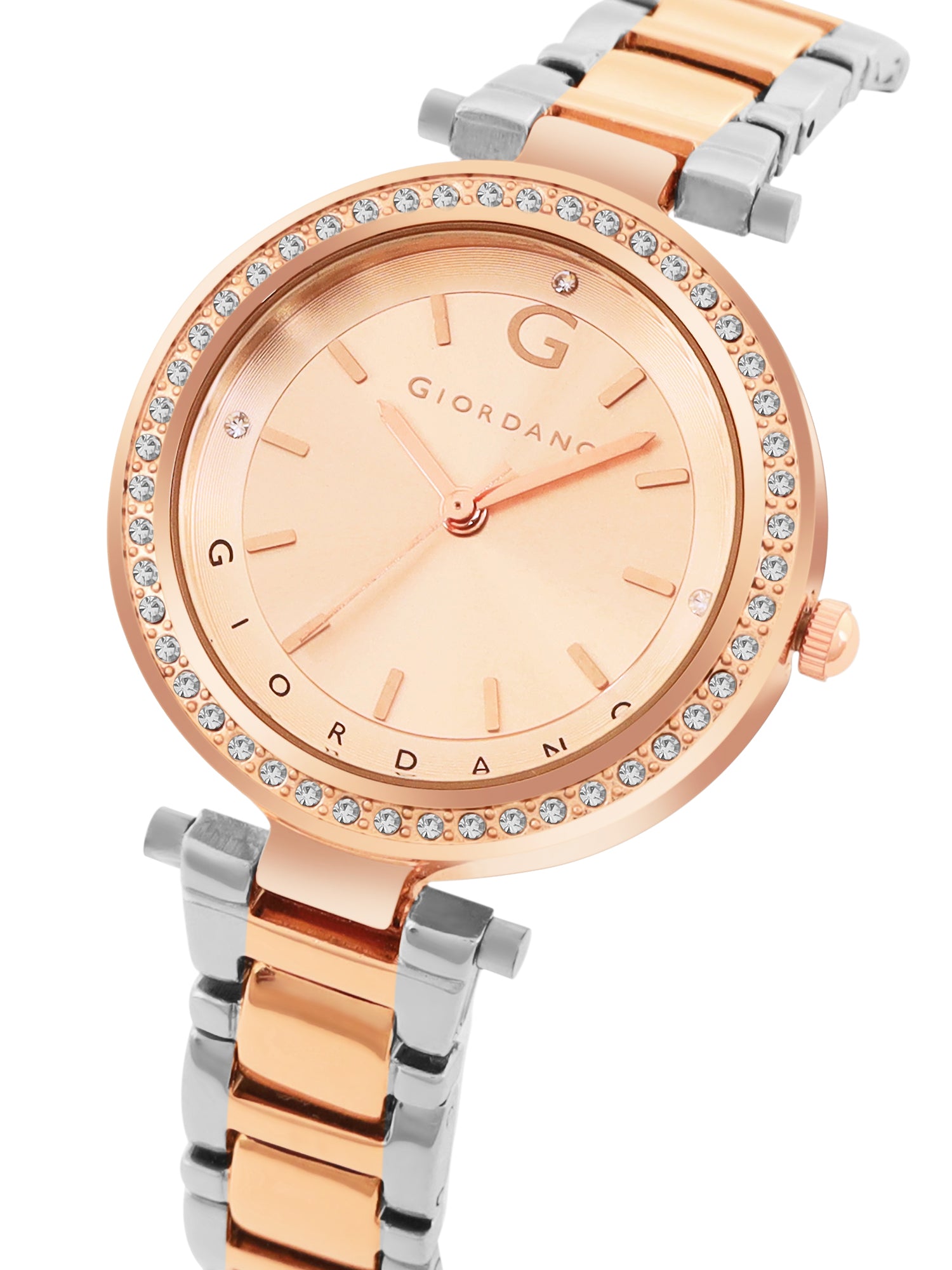 Giordano Beige Analog Wrist Watch for Women Stylish Metal Strap with Water Resistant,Deal Gift for Female - GD-4212-44