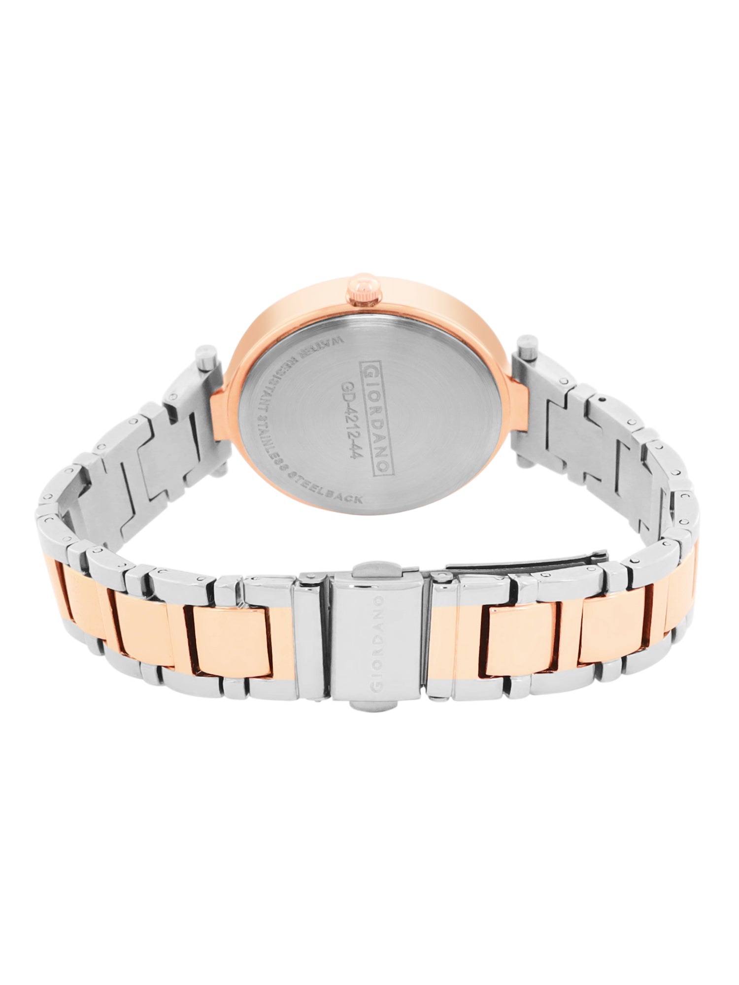 Giordano Beige Analog Wrist Watch for Women Stylish Metal Strap with Water Resistant,Deal Gift for Female - GD-4212-44