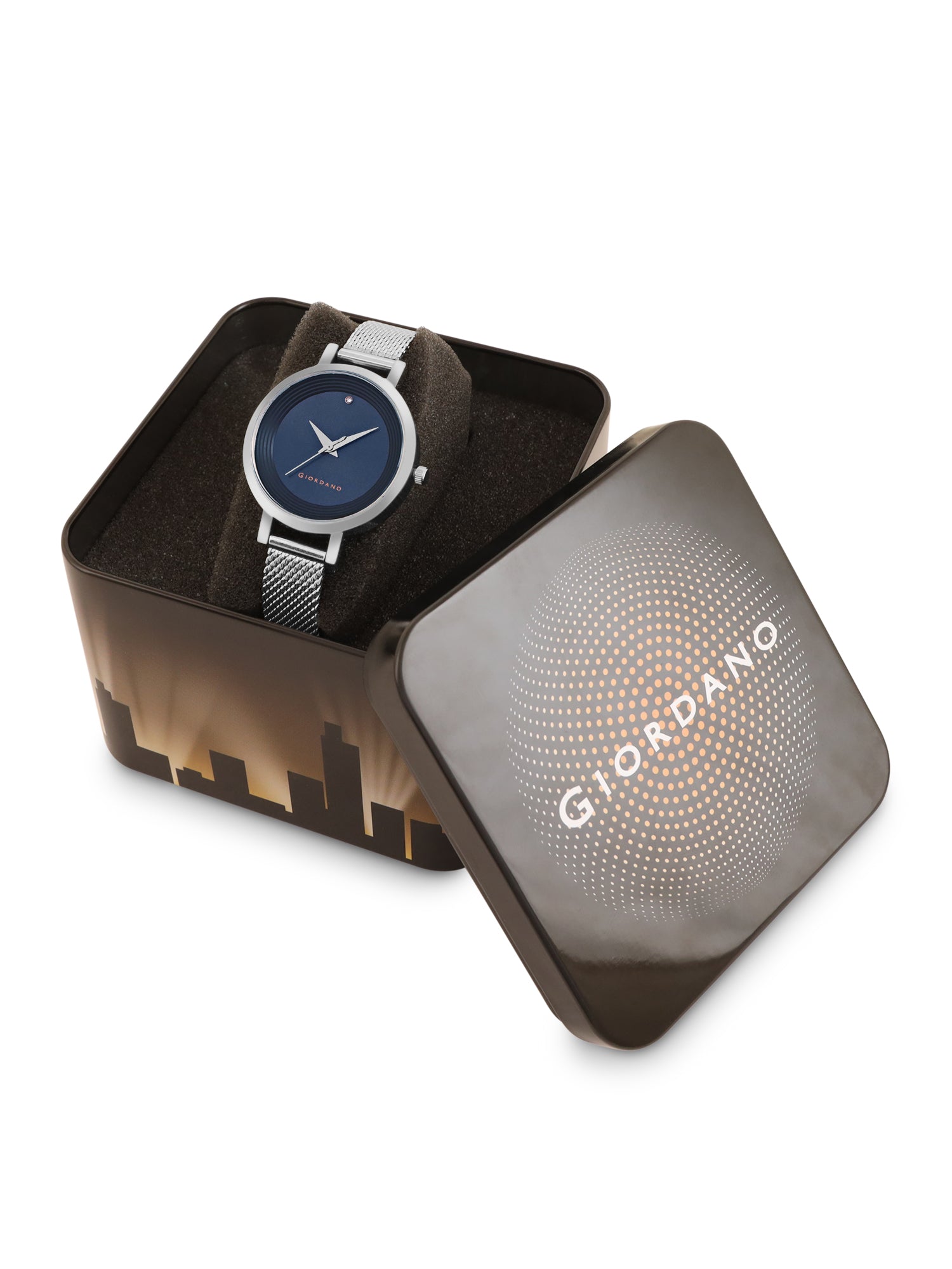 Giordano Fashionista Collection Stylish Analogue Watch for Women | Unique Design with Color Variant Mesh Metal strap | Ladies Wrist Watch to Compliment Your Look Ideal Gift for Women’s |Girls - GD4067-66