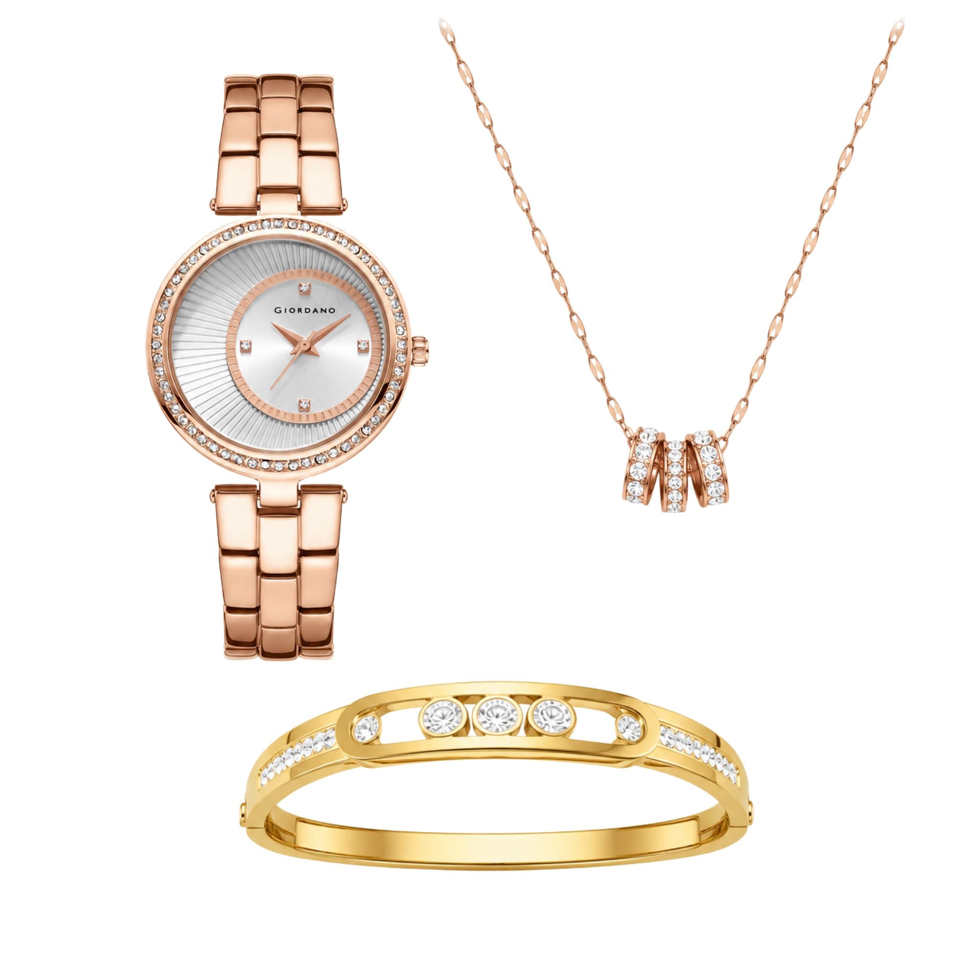 Giordano AW23 Collection Analog Stylish Wrist Watch for Women Water Resistant Classy Dial with Stainless Steel Case to Compliment Your Look | Ideal Gift for|Ladies|Girls - A2056-33