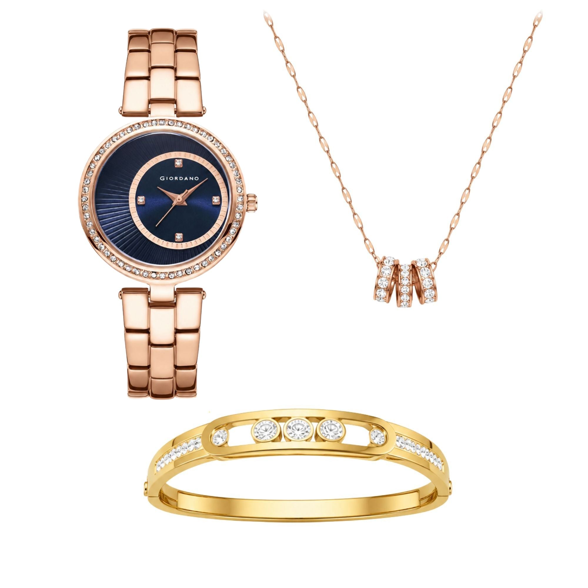 Giordano AW23 Collection Analog Stylish Wrist Watch for Women Water Resistant Classy Dial with Stainless Steel Case to Compliment Your Look | Ideal Gift for|Ladies|Girls - A2056-55