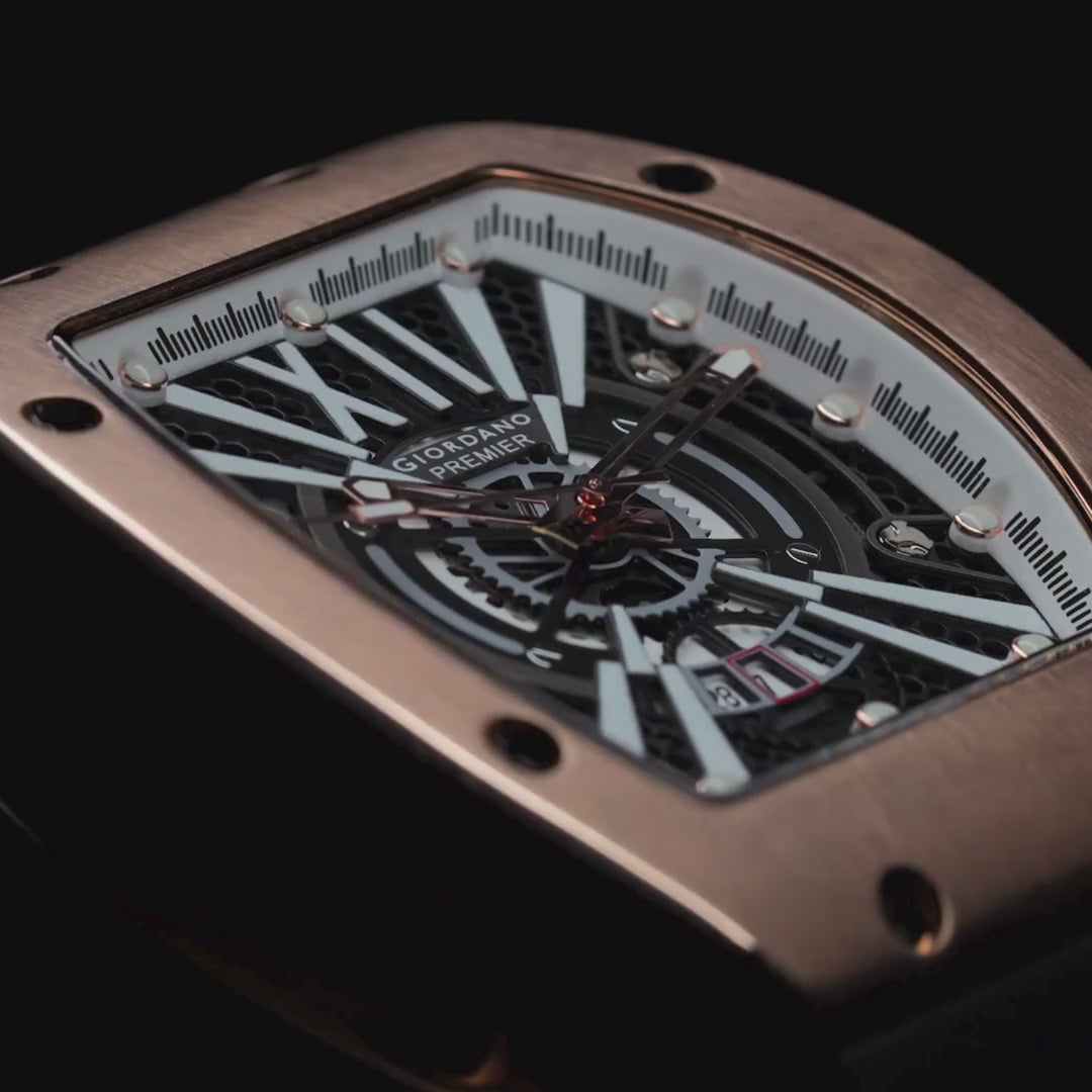 Giordano Premier Romech Collection Analog Skeleton Watch for Men - GZ-50230-03